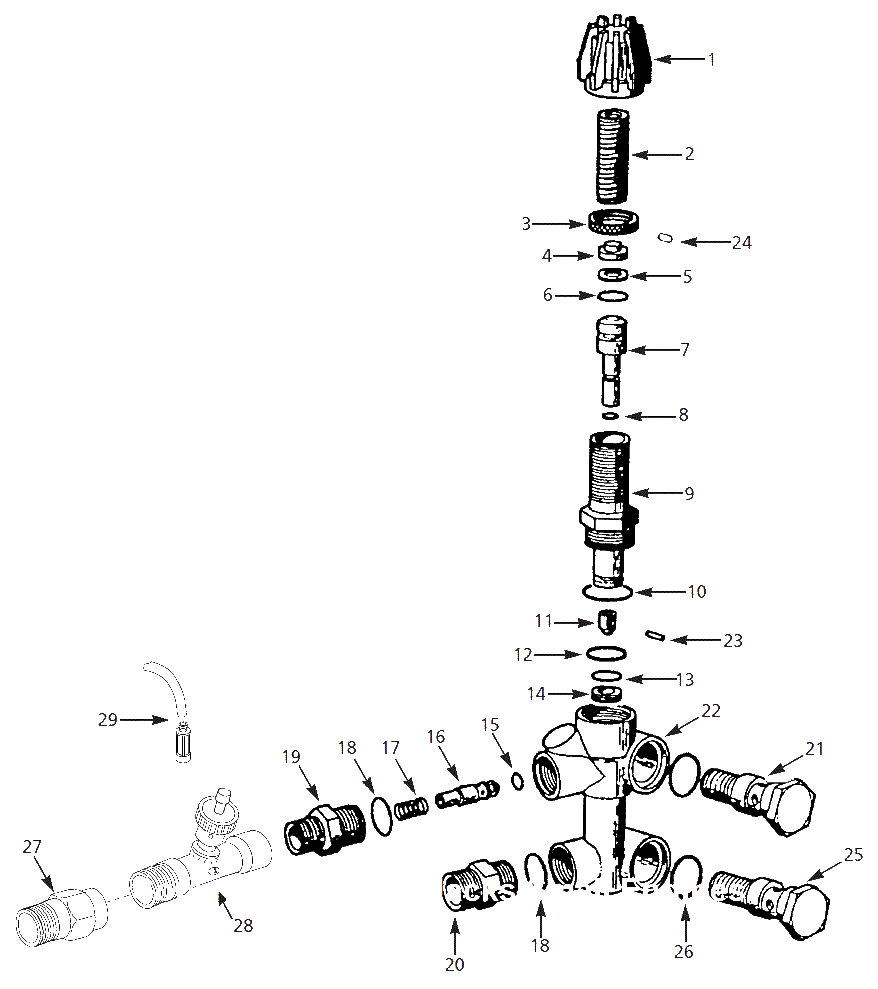 Unloader Parts Diagram and Parts List for PW3020  Campbell Hausfeld Pressure Washer